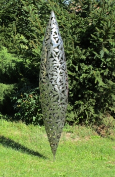 Moderne Gartenskulptur Edelstahl